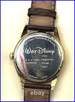 Walt Disney Vision Imagination Courage Legacy Watch Wood/Glass Case 100th B-day