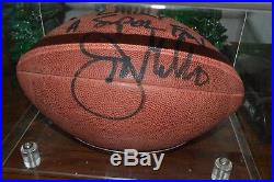 Washington Redskins Signed football in Glass & Wood display case JOE GIBBS