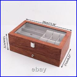 Watch Glasses Display Case Grids Storage Box Jewelry Collection Case Holder