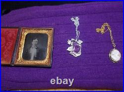 Well-dressed Young Gentleman Tintype 200 Years Old, Gold Color Pinchback Case