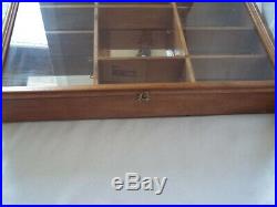 Wood & Glass Display Mirror Cabinet Case Shelves 21 x 13.5 Waterford Ornament