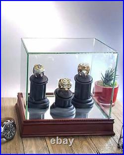 Wood and Glass Championship Ring Display Case SEE VIDEO! Ring Box, Championship