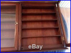 Wood and Glass Display Case 34 1/2 x 21 1/4 x 5 3/4 Shelved
