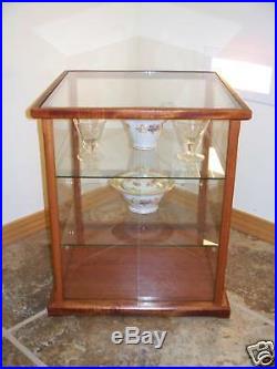Wood and Glass / Display Case / Curio Case / Doll Case Mahogany