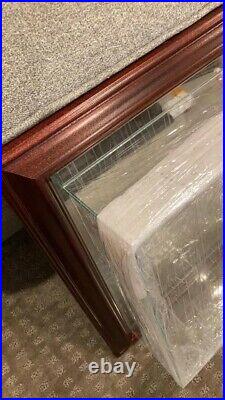Wood and Glass Display Case Game Used Baseball Base Hanging Case