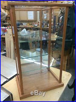Wood and Glass / Doll Case / Display Case / Curio Case Mahogany