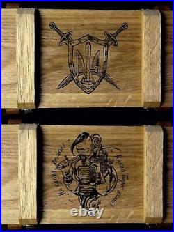 Wood box set souvenir Shot Glasses Military Spent Shells BMP-2 cartridge case