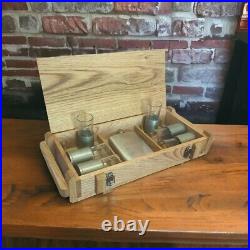 Wood box set souvenir Shot Glasses flask Spent Shells MK19 cartridge case