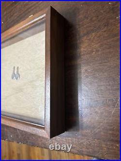 Wooden Glass Locking Display Case, 2 Keys 24 x 10 x 2 Knives, Etc. Vintage