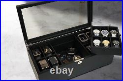 Wooden Organizer Box Excellent Christmas Gift for Watches & Belts