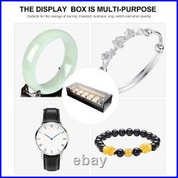 Wooden Watch Case Box Eye Glasses Storage Organizer Jewelry Display Bend
