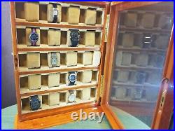 Wristwatch Wood Display Case Holds 20 Units
