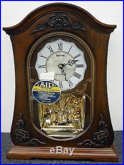 Wsm Crh165nr06 Mantel Clock Chelsea By Rhythm (wooden Case With Crystals)