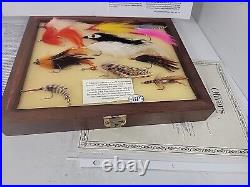 X12 tarpon flies fly fishing legend Tibor BILLY PATE Flies withCOA wood glass case