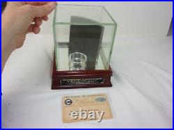 Yankees Stadium Foul Pole actual piece in Glass case cube wood base with COA
